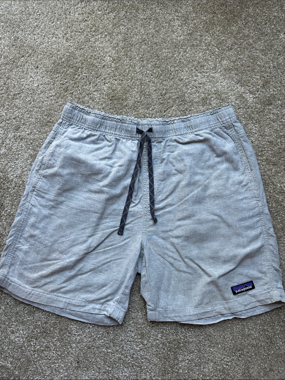 Patagonia Lightweight Heather Gray Drawstring Shorts